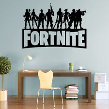 Personalised Name PS4 Xbox Wall Stickers Silhouette Fort Decals Nite Characters