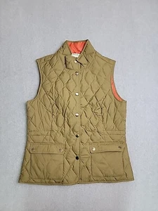 Eddie Bauer Vest Womens S Petite Brown Goose Down Full Zip Pocket Outdoor Hiking - Picture 1 of 14