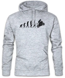 Motorcycle Evolution Hoodie Sweatshirt Human Fun Driver Motocross Biker MC Club - Picture 1 of 1