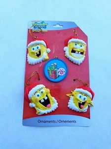 BOB ESPONJA PANTALONES CUADRADOS Conjunto de Adornos de Navidad 5 Piezas NUEVO Vacaciones Nichelodeon - Imagen 1 de 2