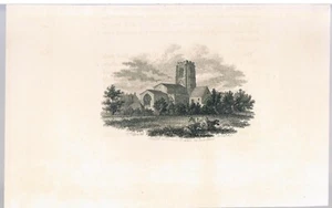 GRABADO MERCADO IGLESIA DE SAN TOMÁS RASEN LINCOLNSHIRE 1801 - ENG B HOWLETT - Imagen 1 de 2