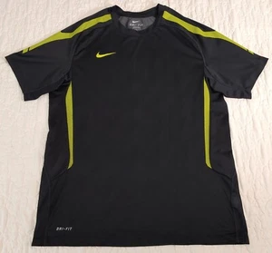Nike Shirt Large Black Yellow Soccer Jersey 382388-013 Rare Scorpion Tech - Picture 1 of 10