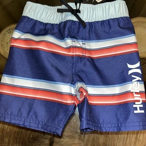 Hurley Kids' Boys' Youth Striped Logo Boardshorts - Multi Colored - Picture 1 of 6