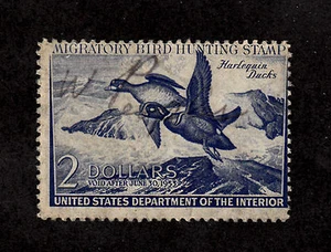 United States -1952 - SC RW19 - Used - Harlequin Ducks - Picture 1 of 1