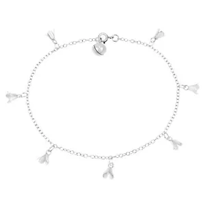 Süße Tulpen Blume der Liebe Sterlingsilber Armband oder Fußkettchen - Bild 1 von 4