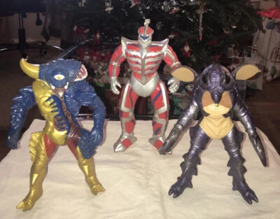 复古 Mighty Morphin Power Rangers Evil Space Aliens 万代 1993 批量 3 件 — 第 1/4 张图片