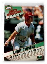 1995-Kraft Singles Superstars -#20-Lenny Dykstra -Philadelphia Phillies