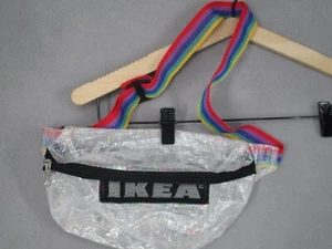 Ikea Bag White Clear Rainbow Bumbag Waist Hip Sheer Festival Strap Retro Fanny - Picture 1 of 10