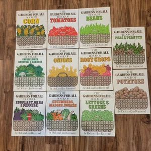 Dick And Jan Raymond Gardens For All Books Lot Of 11 Vtg Paperbacks Vegetables  - Picture 1 of 17