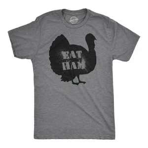 Camiseta Para Hombres Eat Ham Divertida Hilarante Novedad Día de Acción de Gracias - Imagen 1 de 7