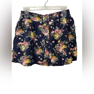 Forever 21 Minirock Blumenmuster Knopfleiste Leinenmischung Medium - Bild 1 von 4
