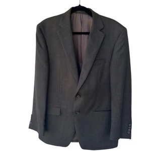 Ralph Lauren Wool Blazer Men's 40R Gray Brown Houndstooth Sport Coat Jacket - Picture 1 of 8