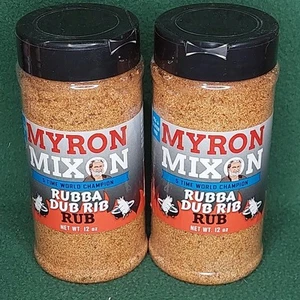 Paquete de 2 Myron Mixon Rubba Dub Rib Rub 12 oz. cocinar especias condimento frotar - Imagen 1 de 7