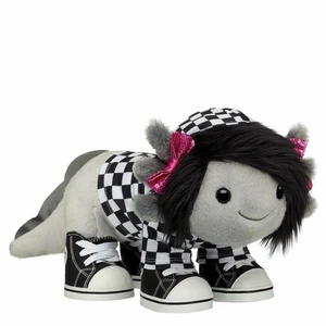 Build A Bear Emo Axolotl Stuffed Animal Black High-Tops Gift Set PRESALE - Picture 1 of 5