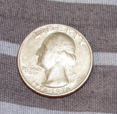 1776-1976 d-mint US Bicentennial Quarter, Rare D Mint Mark Regular Drummer Boy - Image 1 of 4