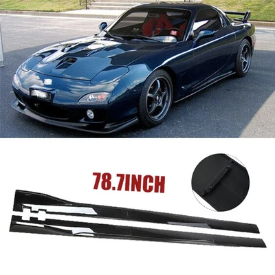 Pair of 2m/78.7inch Side Skirt Extension Splitter Spoiler For Mazda RX7 FD3S Foto 1 de 4