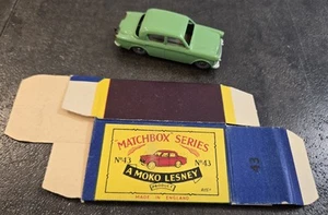 LESNEY MATCHBOX MOKO #43 HILLMAN MINX GREEN w BOX UNPLAYED WITH VERY NICE - Picture 1 of 12