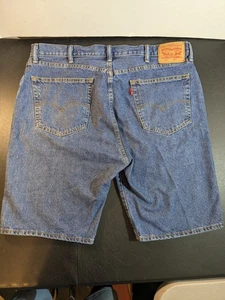 Levis 505 Shorts Mens 40 Blue Denim Jeans Jorts Measures 40X11 Regular Fit - Picture 1 of 20