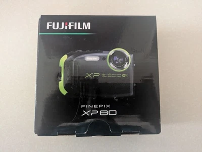 Cámara digital submarina Fujifilm FinePix XP80 negra/verde lima 16,9 megapíxeles Foto 1 de 4