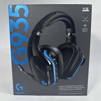 Logitech G935 2.4GHz Wireless 7.1 Surround Sound Pro Gaming Headset - Black  - Image 1 of 4