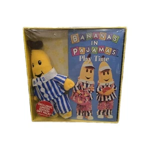 Bananas in Pajamas 7" Plush & Play Time VHS 1997 TOMY NEW VTG - Picture 1 of 6