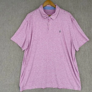 Polo uomo IZOD Golf elasticizzata XXL rosa a righe manica corta - Foto 1 di 12