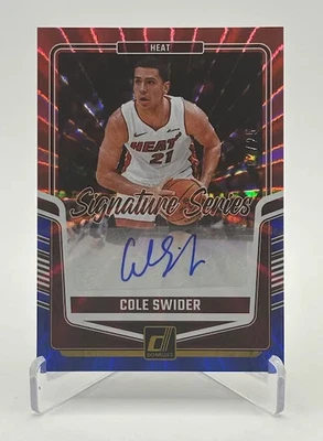 Cole Swider 2024-25 Donruss Red Blue Prizm SP Rookie RC Auto /25 ( Heat ) - Image 1 of 2