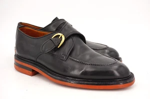 $1600 | SILVANO LATTANZI 8.5 9.5 NORWEGER BLACK LEATHER SPLIT TOE MONK STRAP - Picture 1 of 18