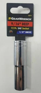 GearWrench 9/16" SAE Standard 12 Point Deep Socket 1/2" Drive 80774 - Picture 1 of 1