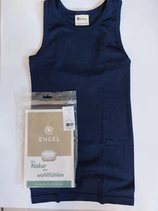 Engel Natur Kinder Achselhemd Merino Gr 176 marine blau70 % Wolle 30 % Seide neu - Bild 1 von 5