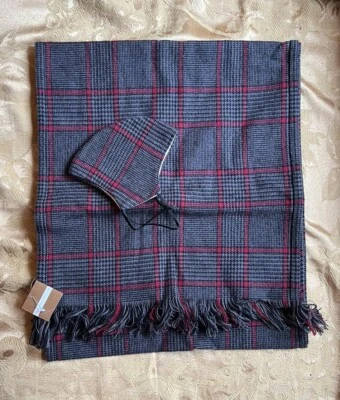 NUEVO CON ETIQUETAS $39 Highbar Boutique of Palmer Square Princeton Juego de Máscara Bufanda a Cuadros Unisex Foto 1 de 4