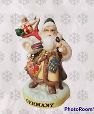 Santa of the Nations Germany Figurine Hand Painted Porcelain Taiwan Vintage 8902