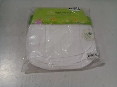 Paños para eructar muselina de algodón orgánico Green Sprouts 3pk blanco Foto 1 de 4