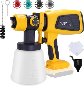 Paint Sprayer, Cordless Paint Sprayer HVLP Spray Gun for Dewalt 20V Battery, Spr - Picture 1 of 12