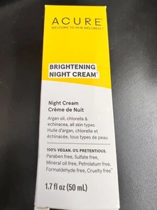 Acure Brightening Night Cream 1.7oz 2095 - Picture 1 of 5