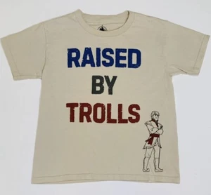 NWT Disney Parks Boys FrozenKristoff Raised By Trolls T-Shirt Khaki Youth S 7/8 - Picture 1 of 4
