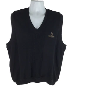 Cutter & Buck Knit Vest XL TG, V Neck XLarge XL/TG Black "JB " - Picture 1 of 12