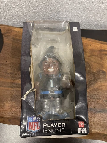 Cam Newton Carolina Panthers NFL  Football Player 8” Gnome Figure In Damaged Box Cover