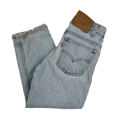 Jeans de mezclilla Little Levi’s 550 de colección con lengüeta naranja ajustados talla 6 hechos en EE. UU. Foto 1 de 4