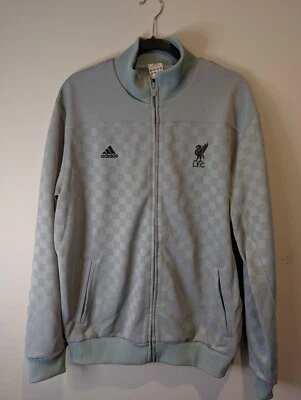 Chaqueta de Pista Adidas Liverpool Talla XL Gris a Cuadros 2008 Entrenamiento Pista Top Foto 1 de 4
