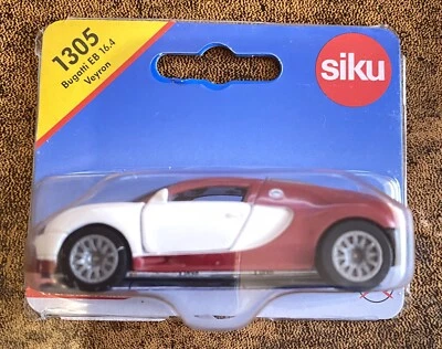 Siku 1305 Bugatti EB 16.4 Veyron Red-Pink And White Mint in packet - Image 1 of 2