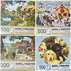 Bits and Pieces 500 Piece Jigsaw Puzzles Lot (x4), No Missing Pieces