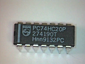 👉 5x PC74HC20P Dual 4-Input NAND Gate DIP-14 74HC20 Philips - Bild 1 von 1
