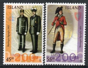 Islandia MNH 2003 SG1038-39 Policía Islandesa - Imagen 1 de 1