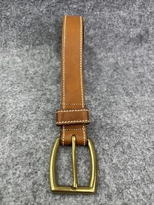 Banana Republic Genuine English Saddle Solid Brass Buckle Women’s Sz M Belt - Picture 1 of 10