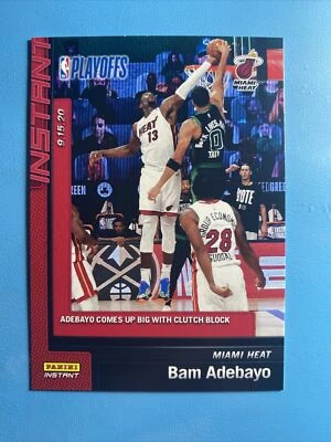 Bam Adebayo Block Card 2020 Only 238 Made💰NBA Playoffs Miami Heat Celtics Tatum - Image 1 of 2