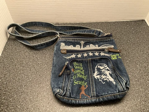 Denim Seattle Seahawk Purse Cover