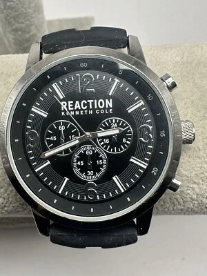 Reaction Kenneth Cole 新电池 10030929 男式手表 44 毫米 9 英寸硅胶表带 E23 — 第 1/4 张图片