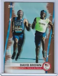 RARE 2020 TOPPS OLYMPICS DAVID BROWN BRONZE CARD #62 ~ USA TRACK 2021 ~ QTY - Imagen 1 de 2
