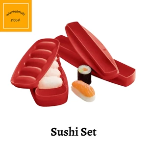 New 2 Set Tupperware Sushi & Nigiri Maker Red Kitchenware Free Shipping - Picture 1 of 15